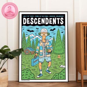 Descendents Concert Poster At Punk In The Park In Denver Colorado On July 19 2025 Mountain Cabin Chill Home Decor Poster Canvas