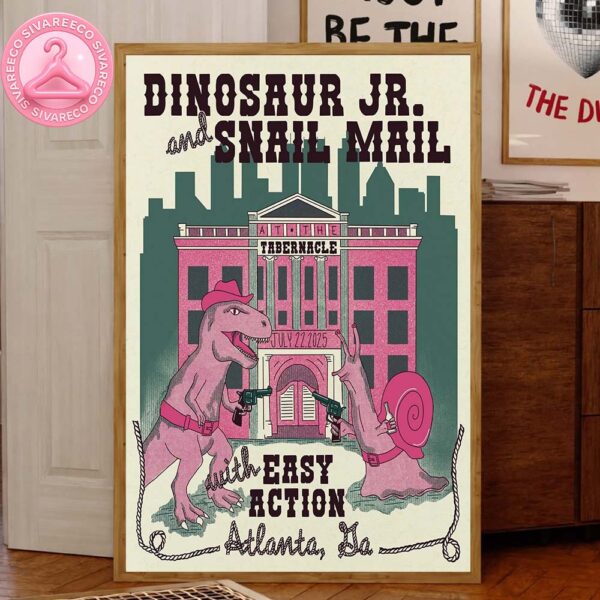Dinosaur JR And Snail Mail With Easy Action On July 22 2025 In Atlanta GA Home Decor Canvas Poster