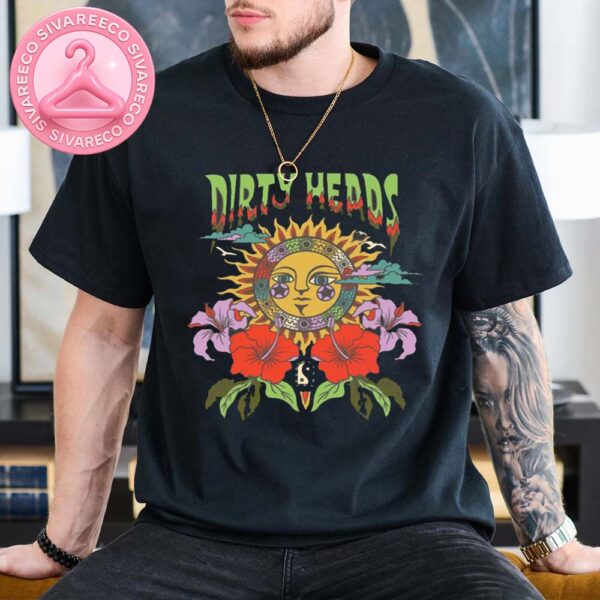 Dirty Heads California Sunshine Featuring Psychedelic Sun And Hibiscus Artwork Unisex T-Shirt