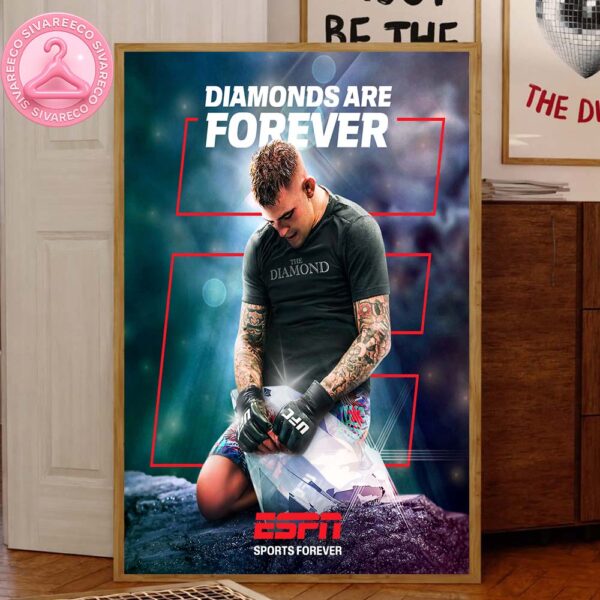 Dustin Poirier Diamond Are Forever UFC 318 2025 Home Decor Canvas Poster