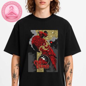 Eric Church Concert Poster At Red Rocks Amphitheatre In Colorado On July 17 18 19 2025 Red Phoenix Artwork Unisex T-Shirt