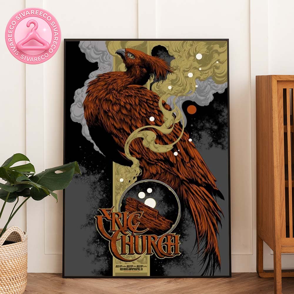 Eric Church Live Poster At Madison Square Garden In New York On July 8–10 2025 Phoenix Rebirth Stage Artwork Home Decor Poster Canvas