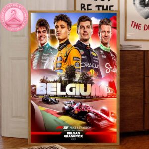 F1 75 Belgian Grand Prix 2025 Moet & Chandon Home Decor Canvas Poster