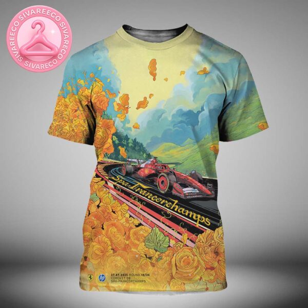 Ferrafi Belgian Grand Prix Francorechamps Round 13 On 34 On July 27 2025 All Over Print Shirt