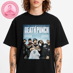 Five Finger Death Punch Poster At Soaring Eagle Casino In Mount Pleasant MI On September 1 2025 Featuring Band Portrait Two Sides Unisex T-Shirt