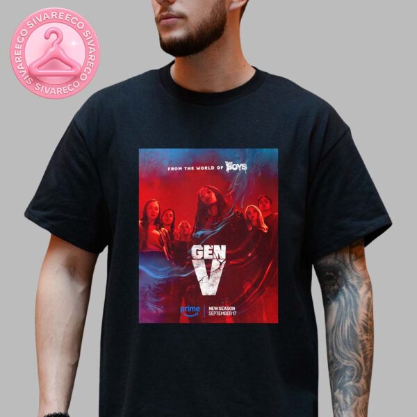 Gen V 2025 Season 2 Amazon Prime Official Poster Releasing September 17 Unisex T-Shirts