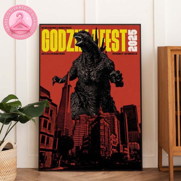 Godzillafest 2025 Poster At The Balboa Theater In San Francisco CA Home Decor Poster Canvas