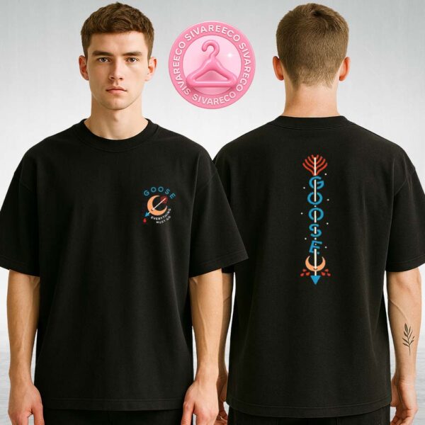 Goose Blood Moon T-Shirt Two Sided Design – Everything Must Go Graphic Front and Vertical Goose Logo Two Sides Unisex T-Shirt