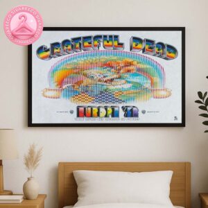 Grateful Dead Europe 72 Poster With Trippy Retro Artwork From Iconic Three Record Set Live Tour Home Decor Poster Canvas