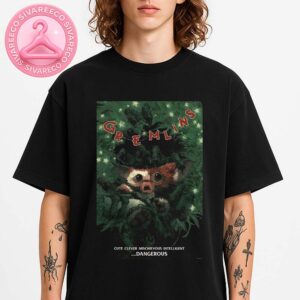 Gremlins Movie Poster Featuring Gizmo Surrounded By Shadows Cute But Dangerous Horror Tribute Art Unisex T-Shirt