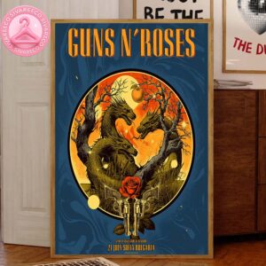 Guns N Roses 2025 Vasil Levski National Stadium 21 July Sofia Bulgaria Home Decor Canvas Poster