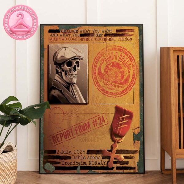 Guns N Roses Poster Report From 24 Live At Dahls Arena In Trondheim Norway July 2 2025 Home Decor Poster Canvas