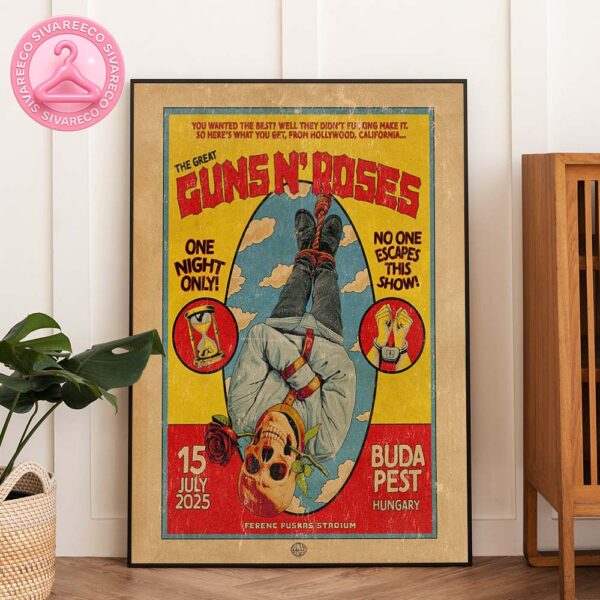 Guns N Roses Show At Ferenc Puuskas Stadium In Buda Fest Hungary On July 15 2025 Home Decor Poster Canvas