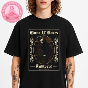 Guns N Roses Vintage Art Poster At Ratina Stadium In Tampere Finland On July 7 2025 Featuring Skeleton Gardener Design Unisex T-Shirt