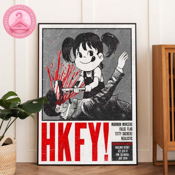 HKFY Hardcore Punk Poster At Oakland Secret In Oakland CA On July 20 2025 Home Decor Poster Canvas