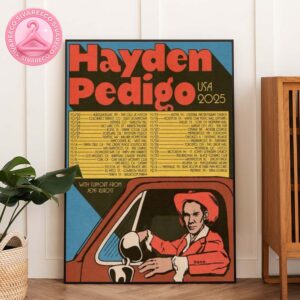 Hayden Pedigo Limited Edition Tour Poster At Lulu’s Downtown In Colorado Springs CO On October 23 2025 Featuring Vintage Cowboy Driving Artwork Home Decor Poster Canvas