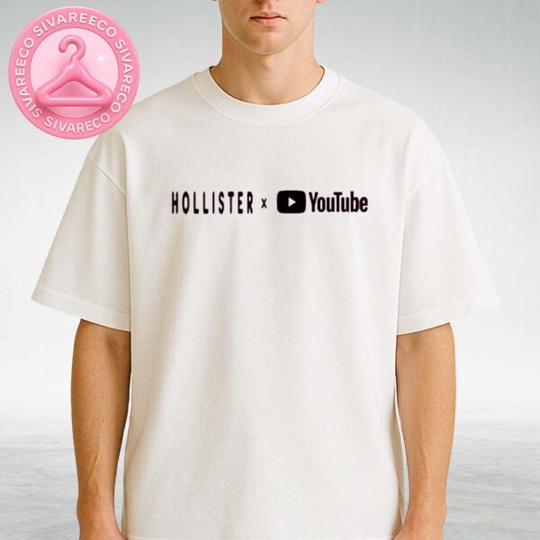 Hollister x YouTube Collab Tee 2025 Limited Edition Official Logo Unisex T-Shirt