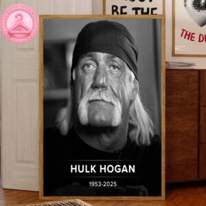 Hulk Hogan RIP 1953-2025 WWE Wrestling Home Decor Canvas Poster