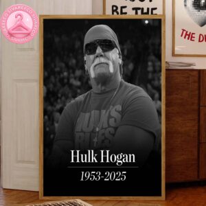 Hulk Hogan RIP 1953 to 2025 WWE Wrestling Home Decor Canvas Poster