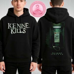 Ice Nine Kills Matrix-Inspired Custom Hoodie With Phone Booth Art And Code Sleeves From The Great Unknown Collection Two Sides Unisex T-Shirt