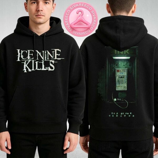 Ice Nine Kills Matrix-Inspired Custom Hoodie With Phone Booth Art And Code Sleeves From The Great Unknown Collection Two Sides Unisex T-Shirt