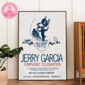 Jerry Garcia Symphonic Celebration At Red Rocks In Morrison CO On July 6 2025 Home Decor Poster Canvas