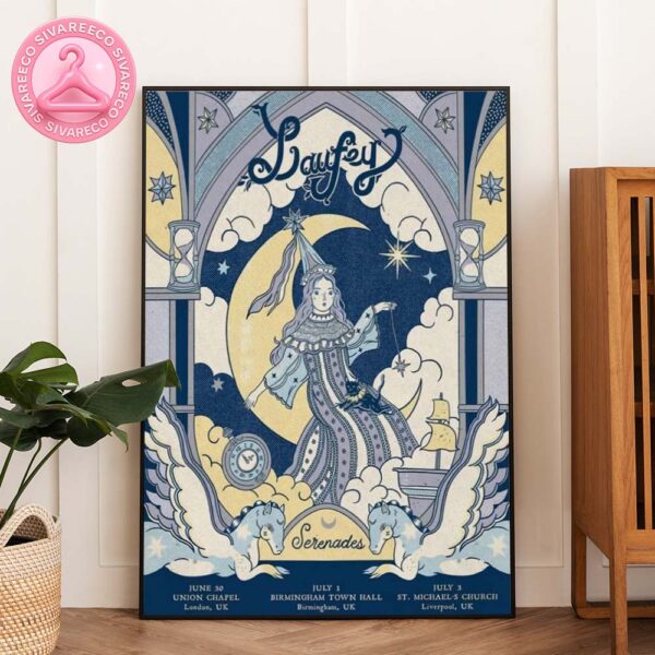 Laufey Serenades Tour Poster At St Michaels Church In Liverpool UK July 3 2025 Celestial Dreamy Artwork Home Decor Poster Canvas