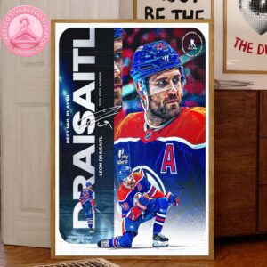 Leon Draisaitl From Edmonton Oilers Reached Best NHL Player 2025 ESPY Winner Home Decor Canvas Poster