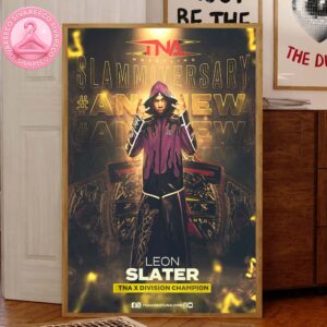 Leon Slater New Slammiversary TNA X Division Champion 2025 Home Decor Canvas Poster
