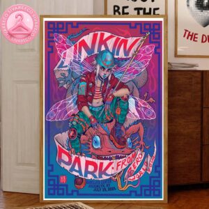 Linkin Park From Zero World Tour 2025 At Barclays Center Brooklyn NY On July 29 Home Decor Canvas Poster