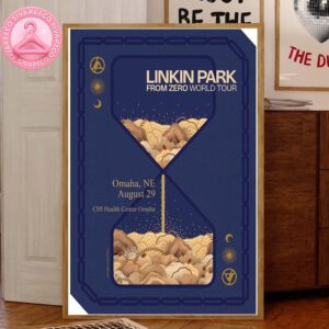 Linkin Park From Zero World Tour 2025 At Omaha NE CHI Health Center On August 29 Home Decor Canvas Poster