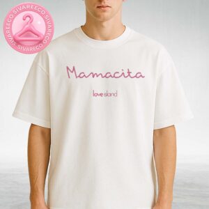 Mamacita Love Island White Tee Featuring Minimalist Pink Script for Summer Vibes Unisex T-Shirt