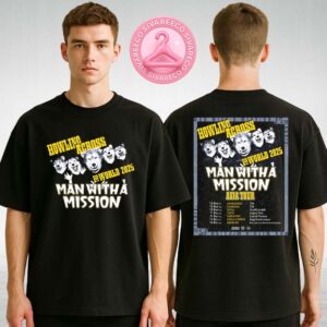 Man Witha Mission Howling Across The World 2025 Asia Tour 2025 Dates And Locations Two Sides Unisex T-Shirt