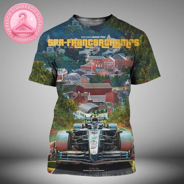 Mercedes AMGF1 Belgian Grand Prix Spa-Francorchamps F1 25 27 July All Over Print Shirt