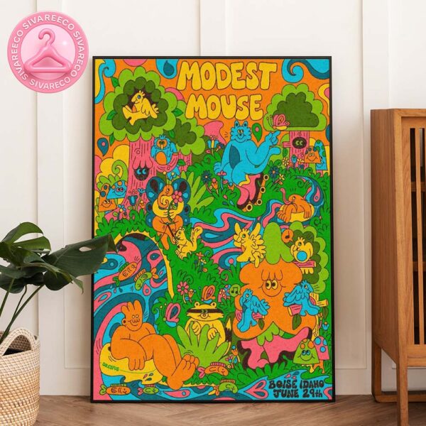 Modest Mouse Limited Edition Tour Poster At Knitting Factory In Boise ID On June 29 2025 Home Decor Poster Canvas