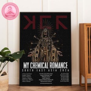 My Chemical Romance South East Asia 2026 Tour List Dates And Location Home Decor Poster Canvas