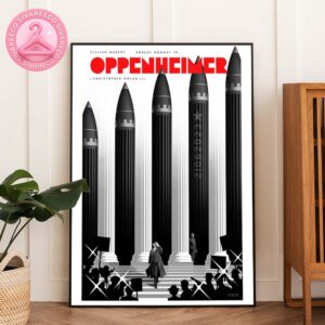 Oppenheimer Movie Poster – Minimalist Christopher Nolan Film Art – Atomic Bomb Design for Sci-Fi Lovers Home Decor Poster Canvas