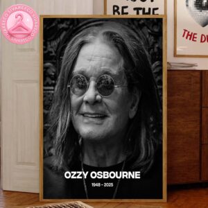 Ozzy Osbourne Black Sabbath RIP 1948-2025 In Loving Memories Home Decor Canvas Poster