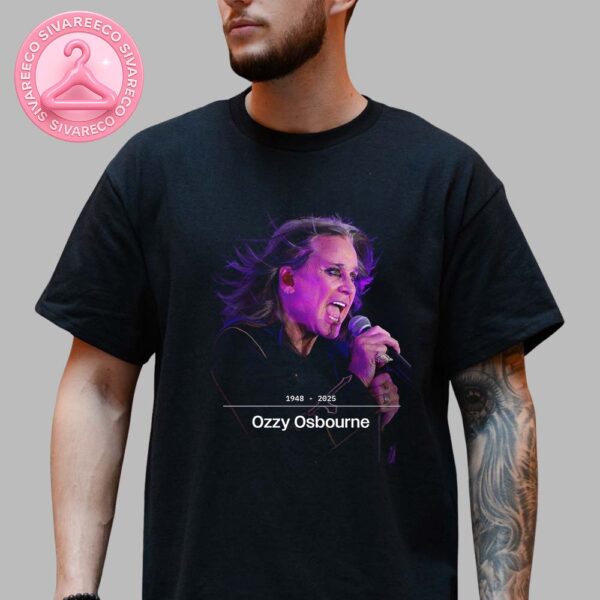 Ozzy Osbourne Black Sabbath RIP From 1948 To 2025 Unisex T-Shirts