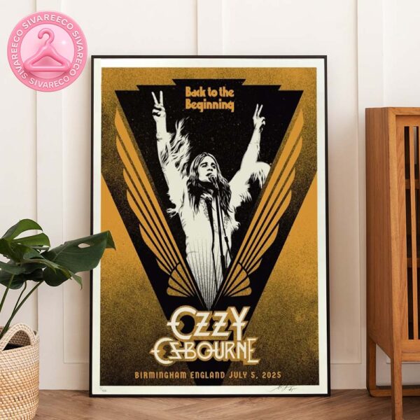 Ozzy Osbourne Concert Poster At Utilita Arena In Birmingham England On July 5 2025 With Back To The Beginning Artwork Home Decor Poster Canvas