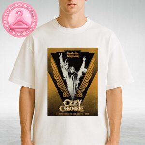 Ozzy Osbourne Concert Poster At Utilita Arena In Birmingham England On July 5 2025 With Back To The Beginning Artwork Unisex T-Shirt