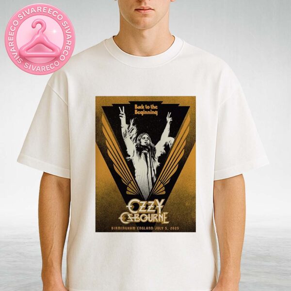 Ozzy Osbourne Concert Poster At Utilita Arena In Birmingham England On July 5 2025 With Back To The Beginning Artwork Unisex T-Shirt