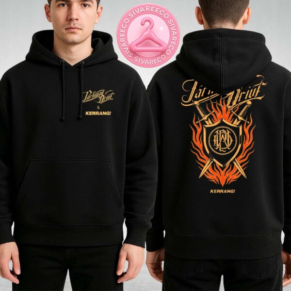 Parkway Drive Hoodie With Swords and Fire Crest Design From Kerrang 2025 Collaboration Two Sides Unisex Hoodie
