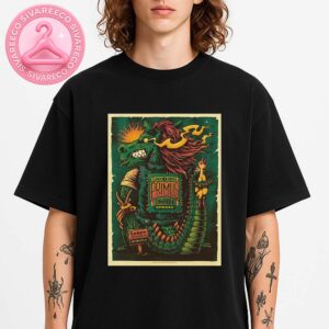 Primus Concert Poster At Sandy Amphitheater In Salt Lake City UT On July 7 2025 Featuring Dragon Horse Artwork From Onward And Upward Tour Unisex T-Shirt