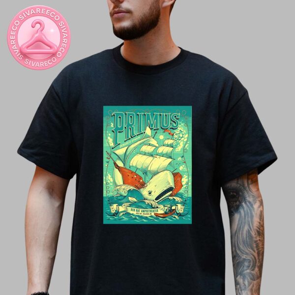 Primus Onward And UpWard Show 2025 At Red Hat Amphitheater In Raleigh NC On July 23 Unisex T-Shirts