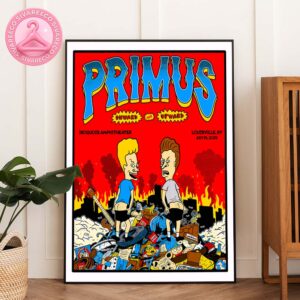 Primus Poster Concert Music At The Iroquois Amphitheater In Louisville Ky On July 25 2025 Home Decor Poster Canvas