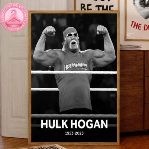RIP Hulk Hogan 1953-2025 WWE Wrestling Home Decor Canvas Poster