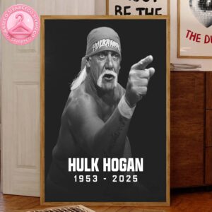 RIP Hulk Hogan From 1953 to 2025 WWE Home Decor Canvas Poster