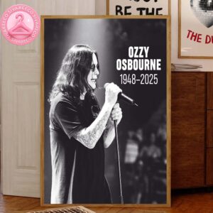 RIP Ozzy Osbourne Black Sabbath In Loving Memories 2025 Home Decor Canvas Poster