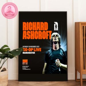 Richard Ashcroft Concert Poster At Co-op Live In Manchester On November 8 2025 – Britpop Legend Live Show Artwork Home Decor Poster Canvas